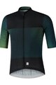 SHIMANO Kolesarski dres s kratkimi rokavi - BREAKAWAY - zelena/črna