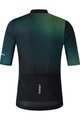 SHIMANO Kolesarski dres s kratkimi rokavi - BREAKAWAY - zelena/črna