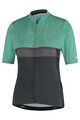 SHIMANO Kolesarski dres s kratkimi rokavi - SUMIRE - zelena/siva