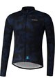 SHIMANO Kolesarski dres z dolgimi rokavi poletni - VERTEX TEAM LONG - črna