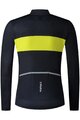 SHIMANO Kolesarski dres z dolgimi rokavi poletni - VERTEX TEAM LONG - modra/rumena