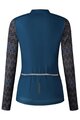 SHIMANO Kolesarski dres z dolgimi rokavi zimski - KAEDE PRINTED LONG - modra