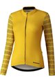 SHIMANO Kolesarski dres z dolgimi rokavi zimski - KAEDE PRINTED LONG - rumena