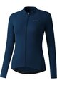 SHIMANO Kolesarski dres z dolgimi rokavi zimski - KAEDE THERMAL LONG - modra