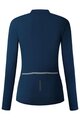 SHIMANO Kolesarski dres z dolgimi rokavi zimski - KAEDE THERMAL LONG - modra