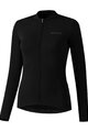 SHIMANO Kolesarski dres z dolgimi rokavi zimski - KAEDE THERMAL LONG - črna