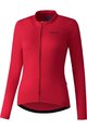 SHIMANO Kolesarski dres z dolgimi rokavi zimski - KAEDE THERMAL LONG - rožnata