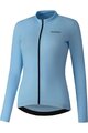 SHIMANO Kolesarski dres z dolgimi rokavi zimski - ELEMENT LONG - svetlo modra