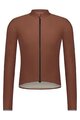 SHIMANO Kolesarski dres z dolgimi rokavi poletni - EVOLVE MERINO LONG - rjava