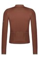 SHIMANO Kolesarski dres z dolgimi rokavi poletni - EVOLVE MERINO LONG - rjava