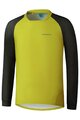 SHIMANO Kolesarski dres z dolgimi rokavi poletni - MYOKO LONG WARM - rumena/črna