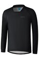 SHIMANO Kolesarski dres z dolgimi rokavi poletni - MYOKO LONG WARM - črna