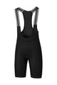 SHIMANO Kolesarske kratke hlače z naramnicami - BIBS - črna