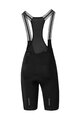 SHIMANO Kolesarske kratke hlače z naramnicami - BIBS - črna