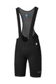 SHIMANO Kolesarske kratke hlače z naramnicami - EVOLVE - črna