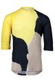 POC Kolesarski dres s kratkimi rokavi - MTB PURE 3/4 - rumena/črna/siva