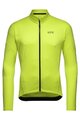 GORE Kolesarski dres z dolgimi rokavi zimski - C3 THERMO - rumena