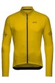 GORE Kolesarski dres z dolgimi rokavi zimski - C3 THERMO - rumena