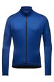 GORE Kolesarski dres z dolgimi rokavi zimski - C3 THERMO - modra