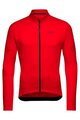 GORE Kolesarski dres z dolgimi rokavi zimski - C3 THERMO - rdeča