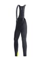 GORE Kolesarske dolge hlače z naramnicami - C3 THERMO - črna/rumena