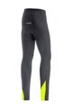 GORE Kolesarske dolge hlače brez naramnic - C3 THERMO - črna/rumena