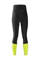 GORE Kolesarske dolge hlače brez naramnic - PROGRESS THERMO - črna/rumena