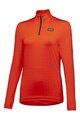 GORE Kolesarska  majica z dolgimi rokavi - EVERYDAY THERMO 1/4-ZIP WMN - oranžna