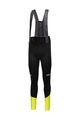 GORE Kolesarske dolge hlače z naramnicami - SPINSHIFT THERMO - črna/rumena