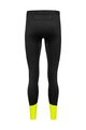 GORE Kolesarske dolge hlače brez naramnic - CONCURVE - črna/rumena