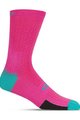 GIRO Kolesarske klasične nogavice - HRC TEAM - rožnata/svetlo modra