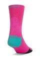 GIRO Kolesarske klasične nogavice - HRC TEAM - rožnata/svetlo modra