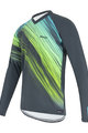 SANTINI Kolesarski dres z dolgimi rokavi zimski - SASSO - zelena/siva