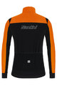 SANTINI Kolesarska  podaljšana jakna - REDUX VIGOR - oranžna/črna