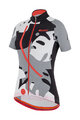 SANTINI Kolesarski dres s kratkimi rokavi - GIADA MAUI LADY - črna/siva/bela