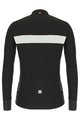 SANTINI Kolesarski dres z dolgimi rokavi zimski - ADAPT WOOL - bela/črna