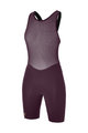 SANTINI Kolesarske kratke hlače z naramnicami - UNICO - bordo