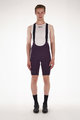 SANTINI Kolesarske kratke hlače z naramnicami - UNICO - bordo
