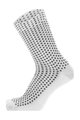 SANTINI Kolesarske klasične nogavice - SFERA - bela/črna