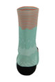 SANTINI Kolesarske klasične nogavice - OPTIC - oranžna/svetlo modra