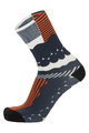 SANTINI Kolesarske klasične nogavice - OPTIC - bela/oranžna/siva