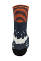 SANTINI Kolesarske klasične nogavice - OPTIC - bela/oranžna/siva
