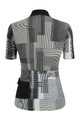 SANTINI Kolesarski dres s kratkimi rokavi - DELTA KINETIC LADY - bela/črna