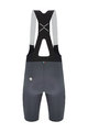 SANTINI Kolesarske kratke hlače z naramnicami - REDUX SPEED - siva