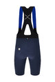 SANTINI Kolesarske kratke hlače z naramnicami - REDUX SPEED - modra