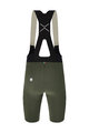 SANTINI Kolesarske kratke hlače z naramnicami - REDUX SPEED - zelena