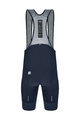 SANTINI Kolesarske kratke hlače z naramnicami - KARMA DELTA - modra