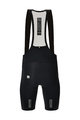 SANTINI Kolesarske kratke hlače z naramnicami - PLUSH - črna