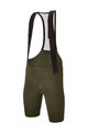 SANTINI Kolesarske kratke hlače z naramnicami - PLUSH - zelena