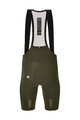 SANTINI Kolesarske kratke hlače z naramnicami - PLUSH - zelena